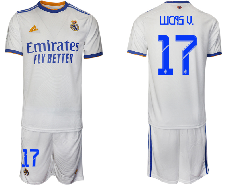 Men 2021-2022 Club Real Madrid home white #17 Soccer Jerseys